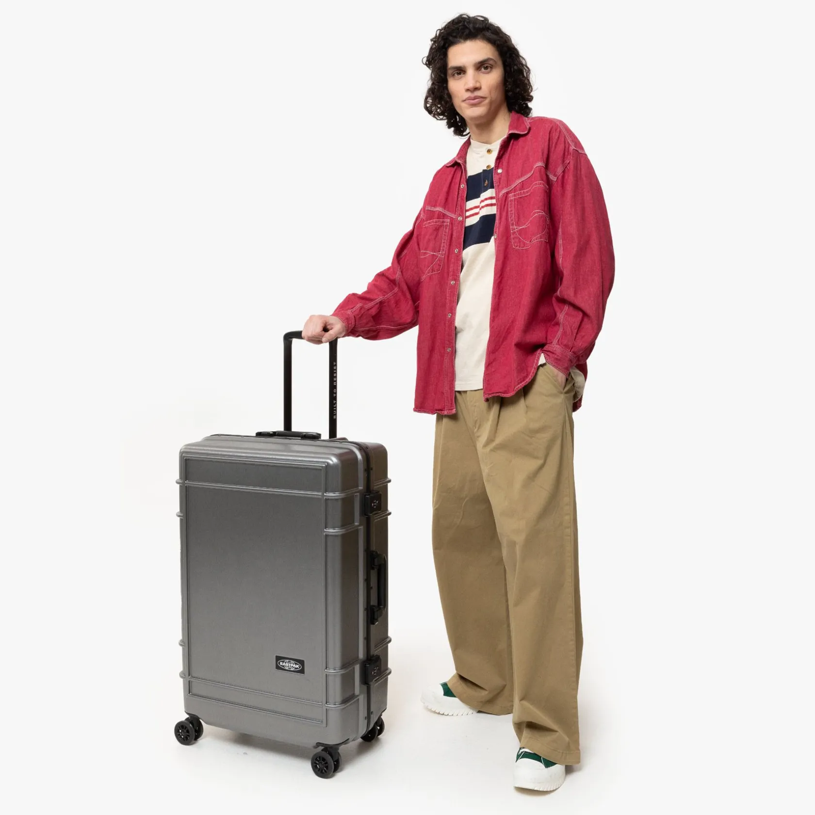 Eastpak 4 Wielen | Grote Koffers>RESIST'R CASE L BrushedMetal