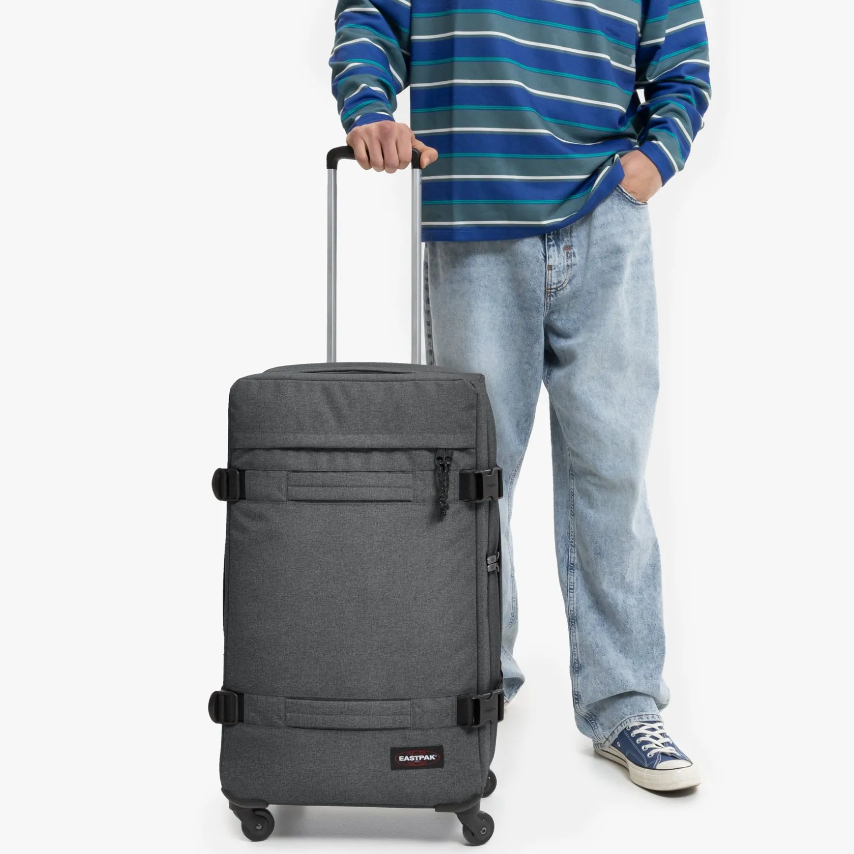Eastpak 4 Wielen | Zachte Reiskoffers>TRANSIT'R 4 M BlackDenim